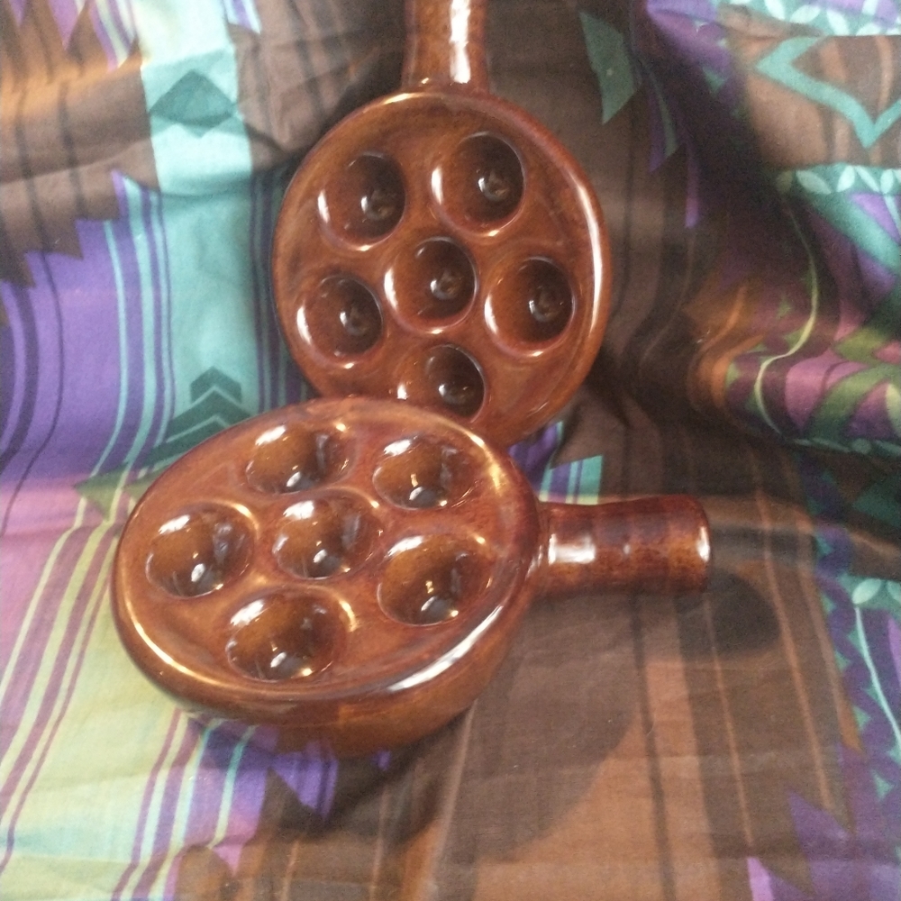 2 ROLAND BRAND ESCARGOT PLATES - Picture 3 of 8